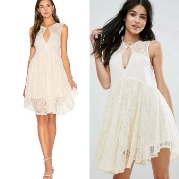 Free people NWOT don't you dare lace boho western festive shift dress - Picture 1 of 5